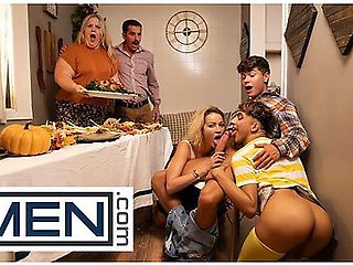 Thanksgiving Becomes a Steamy Threesome with Drake Von, Cherry Kiss, and Foxy Alex