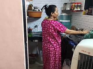 Indian Maid Saree Lift in Kitchen - Hot Desi Sex with Sagita Sharm