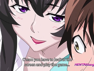 Horny MILF Seduces Gamer Boy at Friend's Apartment - HENTAI UNCENSORED (Subtitled)