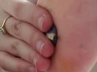 Giantess Stepmom Puts Tiny Stepson Between Her Toes as Punishment Then Glues Him to the Soles of Her Feet and Cleans His Toes