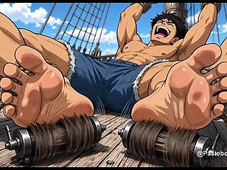 Pirate Captive - Bare Soles Under The Brush Rollers (2D Anime Bara)