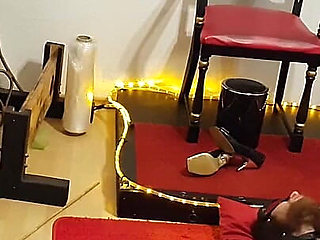 Lave in Leather Sack Part 1 - MILF Domina Teases Bound Cock Edging Denial BDSM