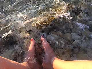 My Feet in the Sea Over the Stones