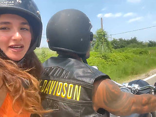 After the Ride: Outdoor Sex in the Woods with a Petite Ass