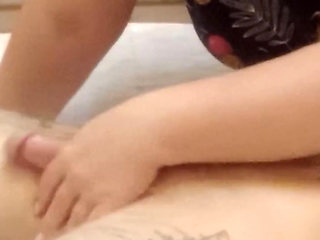 Penis massage blowjob with cum in mouth #4