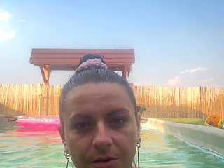 Thong Bikini Pool Tease - Wet Dance & Playful Vibes