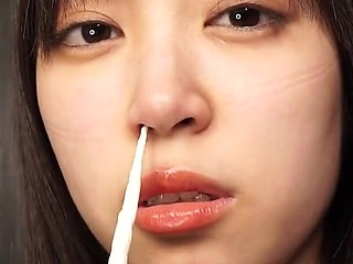 Sara Kagami with Her Nose Opened - Nose Hook, Suction Device and Swabs