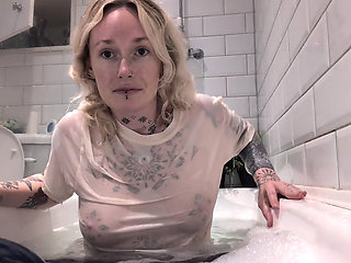 Soaked & Surprised: My First Clothed Bath