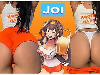 Hooters Girl Cosplay Giving The Hottest Joi Jerk Off Instructions Wearing Tight Yoga Shorts