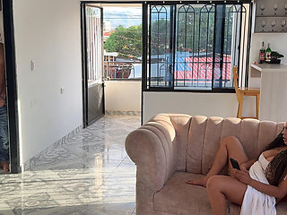 COME STEPSISTER DON'T MASTURBATE ANYMORE, HERE'S MY COCK. My stepsister is addicted to sex and I take away her desire by fucking her in the ass.