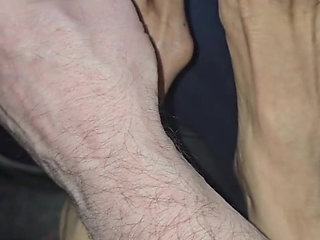 Melove 2 Nail Polish Colors on Her Small Feet