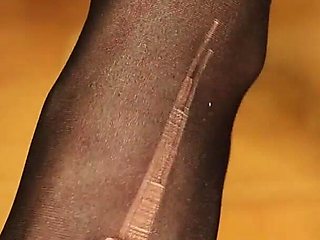 Dirty Pink Clogs & Torn Black Nylons - Raw Underfoot Tease