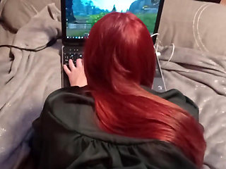 Fucked a cute girl while she was playing