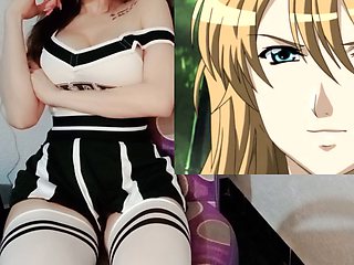 Sexy anime maid with big tits bringing all the heat