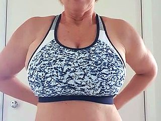 Amateur blond girl with big boobs getting fucked