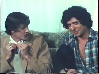 Vintage porno threesome with slut getting banged and creamed by two guys