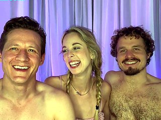 Petite blonde Millie Morgan gets tag teamed and a double