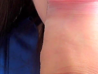 Close up: Cum Twice in Step Sister's Mouth While She Gives Me the Best Blowjob