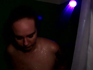 I Found My Way Into This Shower with a Light Show. Join Me to See Me Rub All Over Every Inch While I Get Ready to Shoot My First