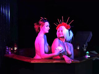 Backstage: Two Naughty Succubi Get Wet and Wild in the Cauldron