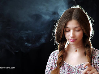 Sexy Russian Girl Smoking Cigarette Slow Tease