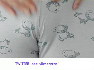 Pajama Masturbate- Rubbing Pussy with Pajama