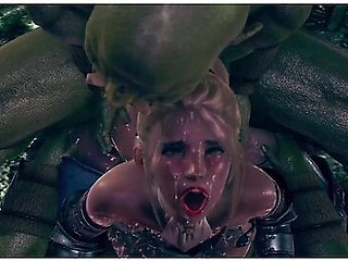 Female Knight Lose To Monster Ork - Episode.26 With Car Toon