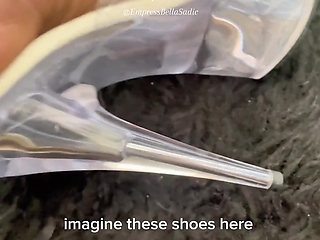 Transparent Platform Heels and Imperatrizbella's Sexy Red Nails