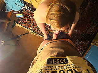 He came all over my face and chest