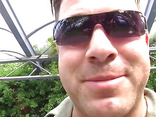 Chubby Blonde Whore Riding a Hard Dick Outdoors