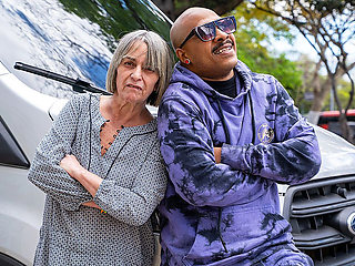 Mature Ass Stretched by a BBC in Driving Van