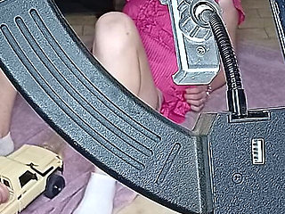 College Girl Gets Her Pussy Fucked with Rc Car