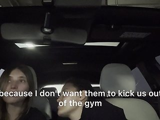 Two Lesbians Have Sex in the Car