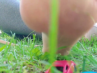 Giantess with Big Sweaty Feet Crushes Toy Cars and Smashes Them All