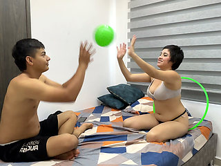 I play ball with my stepsister, it ends up getting out of control and we end up fucking hard.