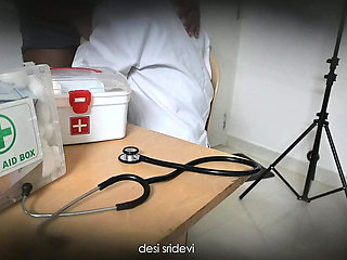 Doctor checking patient in clinic