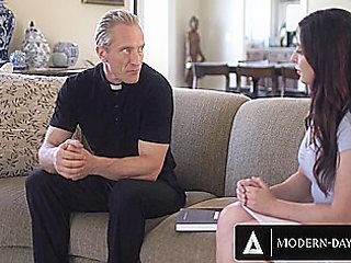 Pervy Priest Creampies Horny Teen 18+ Keira Croft After Taking Her Anal Virginity!