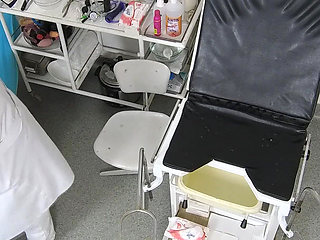 Recording of rectal temperature measurement of naked female