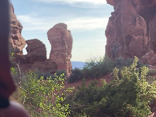 POV Cum All Over Big Boobs Fucked a Stranger in Nature Scenic Hike