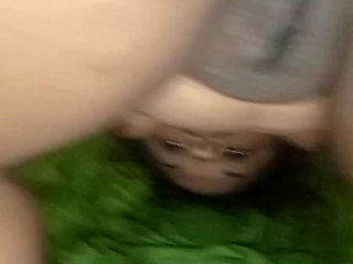 Big ass of brunette stepsister riding cock