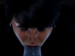 Freckled Cock Whore Practices Her Deepthroating on a Dildo