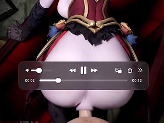 Halloween Vampire Mercy Sucks the Fuck Out of a Gooner Cock with Her Tight Ass Pussy