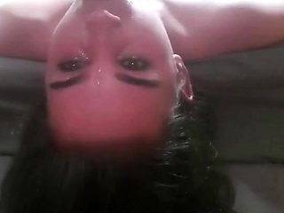 Upside-Down Throat Fucking: Hardcore Amateur Blowjob