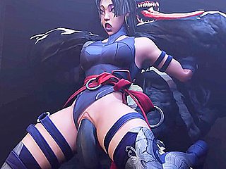 Psylocke X Venom Compilation With Car Toon