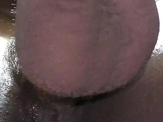 Cum Flowing Out of Black Cunt with Bwc