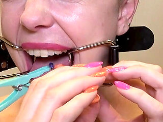 Drool Slut: Soaked in Spit with Gags and Pegs