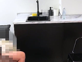 Home Delivery. the Glovo Delivery Man Can't Resist the Spectacular Ass of the Brunette Babybell