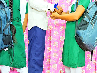 Desi School Girl Fucks Stepbrother on Rakshabandhan - Homemade Indian Sex with Puja