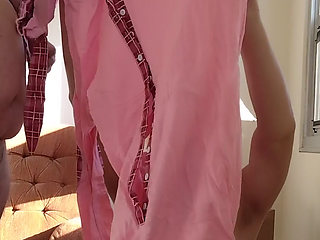 Transwoman Opening One-piece Pink Rabbit Pajamas Bodysuit with Button-up Buttflap Viewer-gift