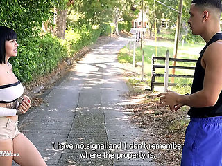 Lost Girl in Woods Needs Ride Home - Max Betancur & Luna Vidal Wild Sex Doggystyle & Blowjob